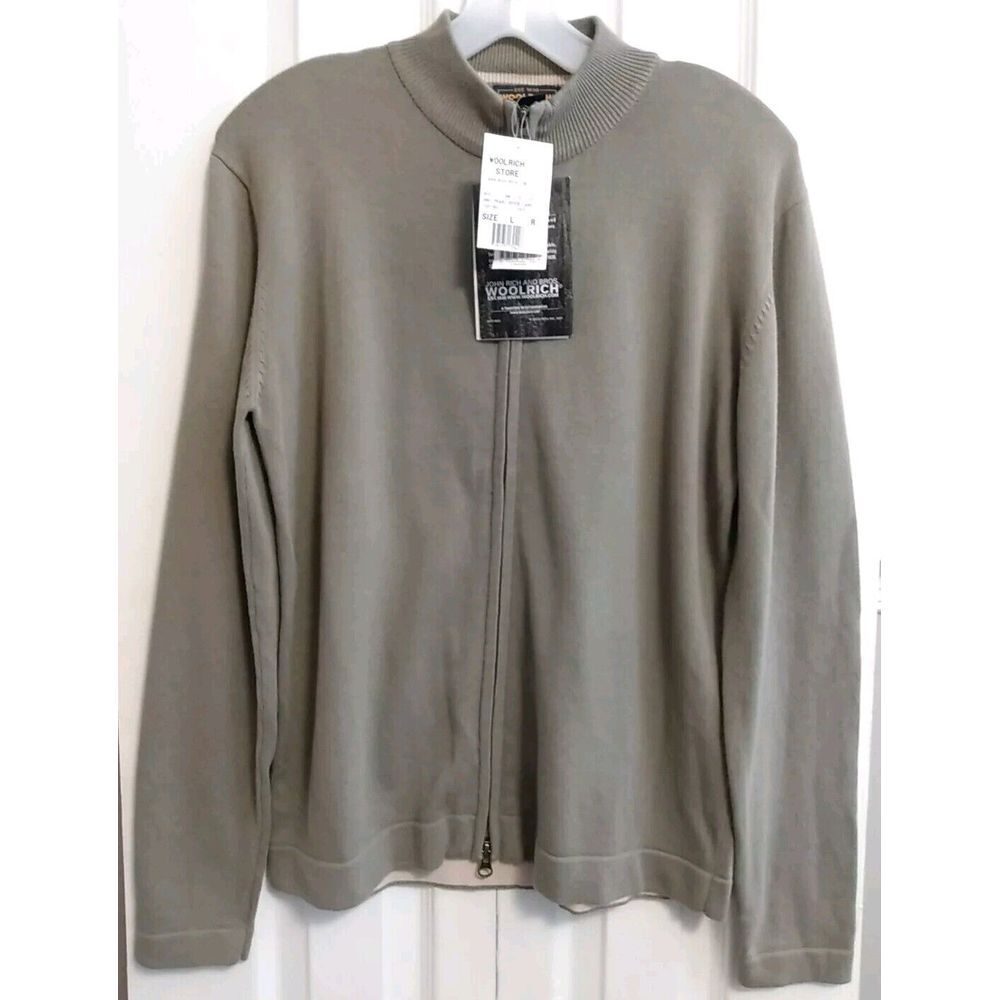 Woolrich Women Fieldstone  Green Reflex Stretch‎ Full Zip Sweater Size L